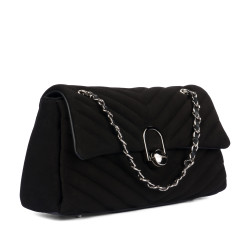 Borsa donna a tracolla 052g 01 camoscio nero
