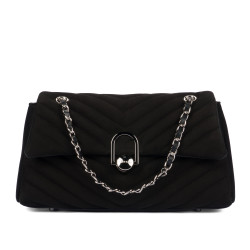 Borsa donna a tracolla 052g 01 camoscio nero