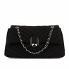Borsa donna a tracolla 052g 01 camoscio nero