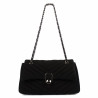 Borsa donna a tracolla 052g 01 camoscio nero