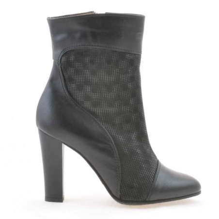 Stivaletti donna 1146 nero+nero madreperlato