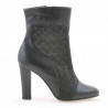 Stivaletti donna 1146 nero+nero madreperlato