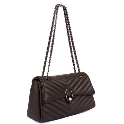 Borsa da donna a spalla 052g 01 testa di moro