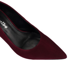 Scarpe eleganti donna 1366 bordeaux velluto