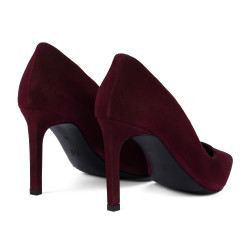 Scarpe eleganti donna 1366 bordeaux velluto