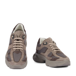 Scarpe sportive donna 6102 sabbia scamosciato combinato