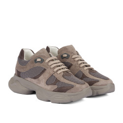 Scarpe sportive donna 6102 sabbia scamosciato combinato