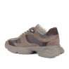 Scarpe sportive donna 6102 sabbia scamosciato combinato