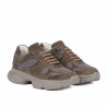 Scarpe sportive donna 6102 sabbia velluto combinato 01
