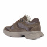 Scarpe sportive donna 6102 sabbia velluto combinato 01