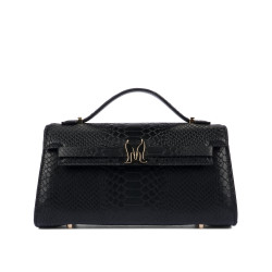 Borsa da donna a spalla 041g coccodrillo nero