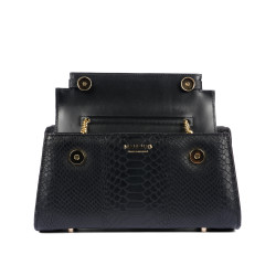 Borsa da donna a spalla 041g coccodrillo nero