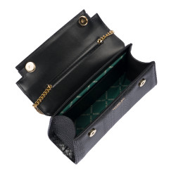 Borsa da donna a spalla 041g coccodrillo nero