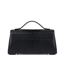 Borsa da donna a spalla 041g coccodrillo nero