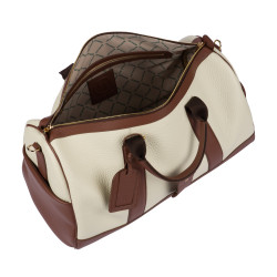 Borsa viaggio 305g beige+marrone