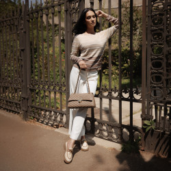 Borsa donna a tracolla 052g cappuccino lifestyle