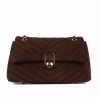 Borsa da donna a tracolla 052g scamosciata caffè