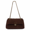 Borsa da donna a tracolla 052g scamosciata caffè