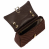Borsa da donna a tracolla 052g scamosciata caffè