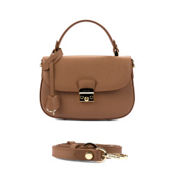 Borsa da donna a mano 022g marrone dorato