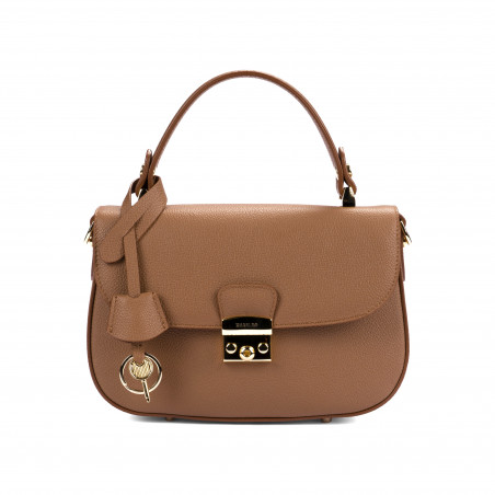 Borsa da donna a mano 022g marrone dorato