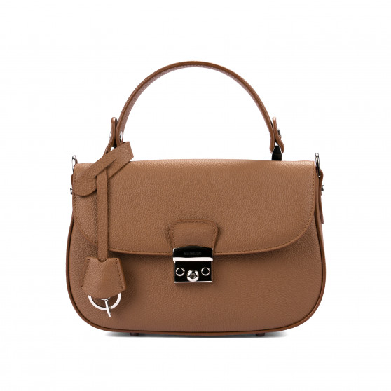 Borsa da donna a mano 022g 01 marrone dorato