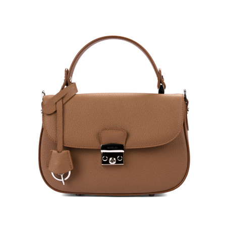 Borsa da donna a mano 022g 01 marrone dorato