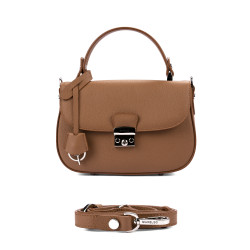 Borsa da donna a mano 022g 01 marrone dorato