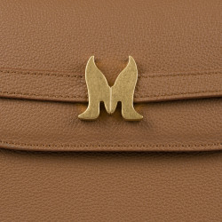 Borsa da donna a tracolla 033g marrone dorato