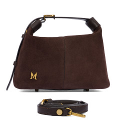 Borsa donna a mano 037-1g camoscio coffe beans