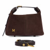 Borsa donna a mano 037-1g camoscio coffe beans
