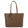 Borsa a tracolla da donna 034g marrone caviale