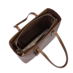 Borsa donna a tracolla 034g 01 marrone caviale