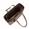 Borsa donna a tracolla 034g 01 marrone caviale