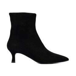 Stivaletti con tacco donna 1416 nero velluto