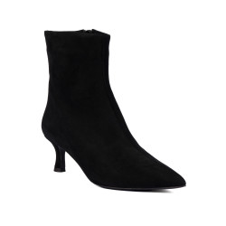 Stivaletti con tacco donna 1416 nero velluto
