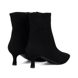 Stivaletti con tacco donna 1416 nero velluto