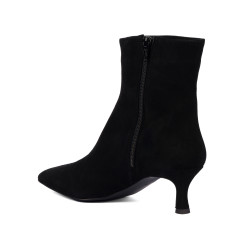 Stivaletti con tacco donna 1416 nero velluto