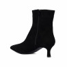 Stivaletti con tacco donna 1416 nero velluto