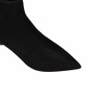 Stivaletti con tacco donna 1416 nero velluto