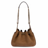 Borsa donna a tracolla 062g camoscio cammello