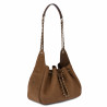 Borsa donna a tracolla 062g camoscio cammello