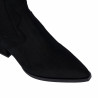 Stivaletti con tacco donna 1418 nero velluto