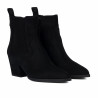 Stivaletti con tacco donna 1418 nero velluto