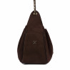 Borsa donna a tracolla 062g suede cioccolato