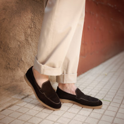 Mocassini uomo 980 velluto cacao lifestyle
