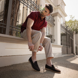 Mocassini uomo 980 velluto cacao lifestyle