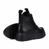 Stivaletti donna 3423 nero combinato
