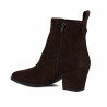 Tronchetti con tacco donna 1418 cioccolato velluto