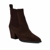 Tronchetti con tacco donna 1418 cioccolato velluto
